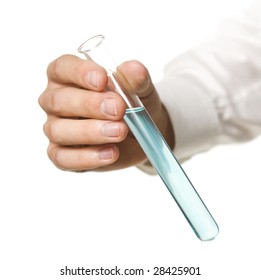 Test Tube Held In Hand