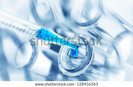 Test tubes closeup.medical glassware