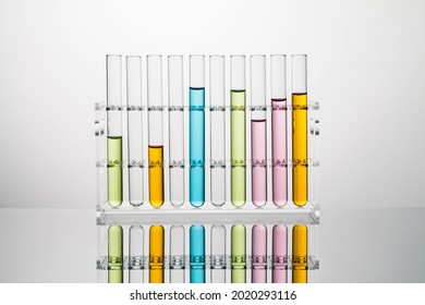 test tubes with color liquid in a  acrylic stand. science and medical concept. - Powered by Shutterstock