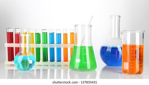 Test Tubes Colorful Liquids Isolated On Stock Photo 129143033 ...