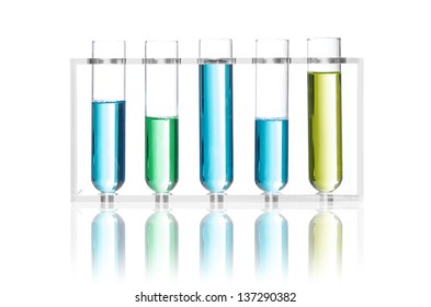 Test tubes, isolated on white background