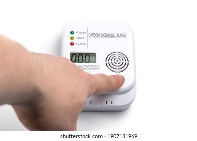 Testing Carbon Monoxide Detector. CO Detector	