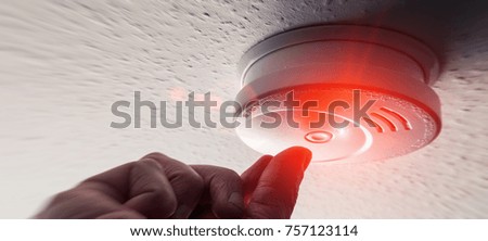 Testing Domestic Home Smoke Alarm detector