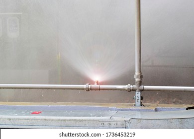 Testing fire sprinkler systems, power transformers,Power Plant Thailand 2020 - Shutterstock ID 1736453219