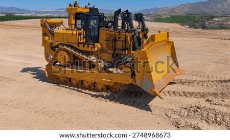 Testing process of a huge D10 type bulldozer prior to certification for transfer to work fields