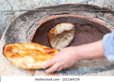 Testy Tandoor Bread Placed In The Oven