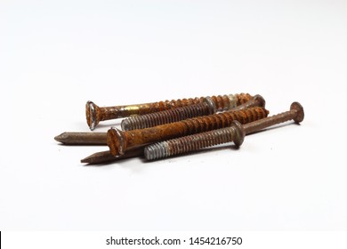 Tetanus Is A Dangerous Disease. Tetanus Vaccine Is Important. Rusty Nails And Screws.