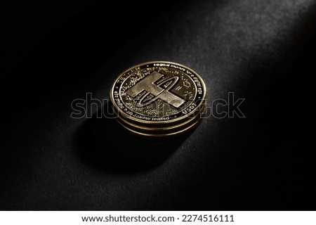 Tether USDT coin - cryptocurrency, crypto currency, coins, blockchain, gold
