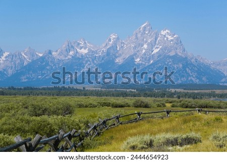 Teton Range from Cunningham Cabin area, Grand Teton National Park, Wyoming, United States of America, North America