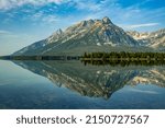 Tetons Mirrored In Leigh Lake in Grand Teton National Park