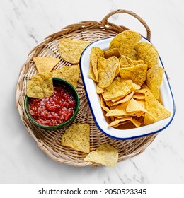 Tex Mex Corn Tortilla Chips In A Bowl