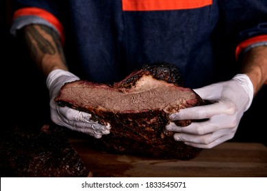 Texas Brisket. Grilled Meat, Barbecue