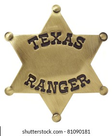 Texas Ranger Badge Isolated