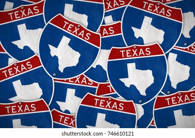 Texas road sign - icon map