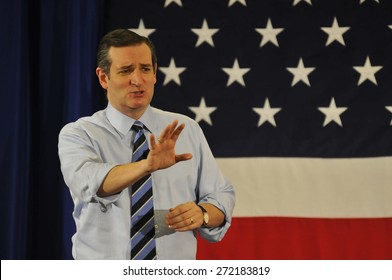 Texas Senator Ted Cruz speaks in Nashua, New Hampshire, USA, on April 18, 2015.