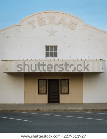 Texas sign on a building, Marfa, Texas Imagine de stoc © 