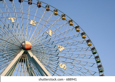 Texas Star Ferris Wheel At Fair Park In Dallas, Texas