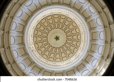 Texas State Capitol Building Dome Interior Details.