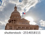 The Texas State Capitol Building at sunset in Austin, Texas, USA