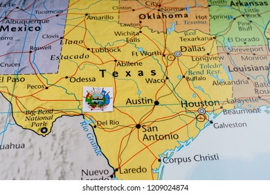 Texas State On Map Stock Photo 1209024874 | Shutterstock