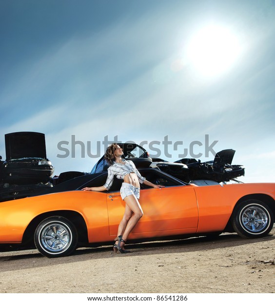 Texas Style Image Sexy Girl Classic Stock Photo (Edit Now) 86541286