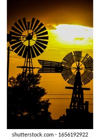 Texas Windmill Sunset Shines Through!