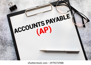 Text Accounts Payable - AP On White Paper