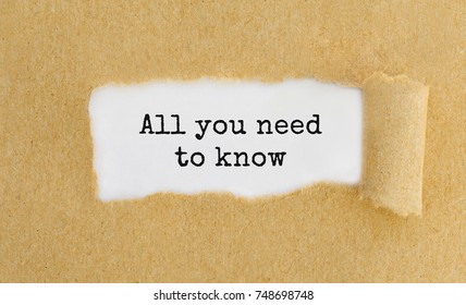 Text All You Need Know Appearing Stock Photo 748698748 | Shutterstock