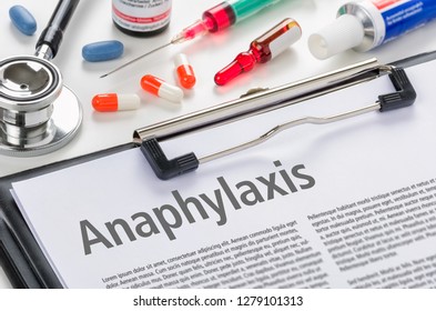 The Text Anaphylaxis Written On A Clipboard