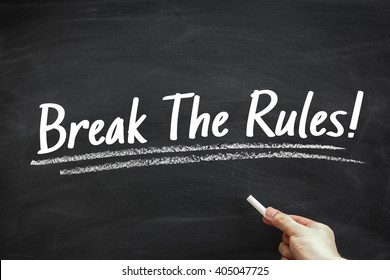 Text Break Rules Written On Blackboard Stock Photo 405047725 | Shutterstock