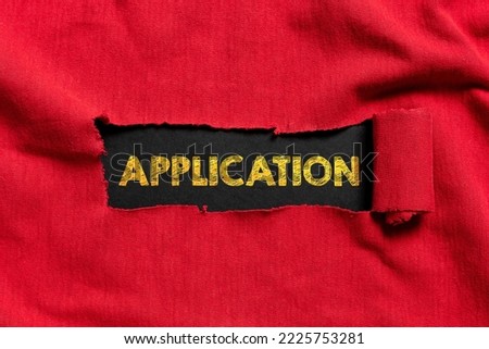 Text caption presenting Application. Business overview an order for something formal and usually written form
