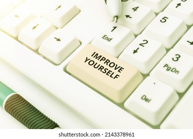 Text caption presenting Improve Yourself. Conceptual photo to make your skills looks becoming a better person Buying And Selling Goods Online, Listing Products Through Internet