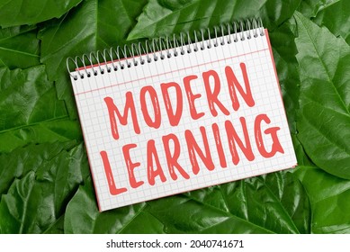 Text Caption Presenting Modern Learning. Business Overview Flexible And Agile Setup Innovative Learning Environments Nature Conservation Ideas, New Environmental Preservation Plans