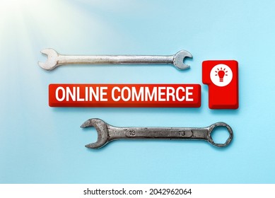 Text caption presenting Online Commerce. Business concept activity of buying or selling of products on online services Abstract Presenting Ethical Hacker, Typing Creative Notes And Ideas