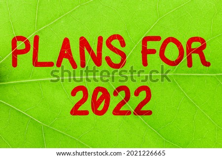 Text caption presenting Plans For 2022. Business showcase an intention or decision about what one is going to do Nature Theme Presentation Ideas And Designs, Displaying Renewable Materials