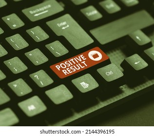 Text caption presenting Positive Result. Internet Concept shows that a person has the disease, condition, or biomarker Entering New Product Key Concept, Typing Movie Subtitle Software - Shutterstock ID 2144396195