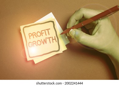 Text caption presenting Profit Growth. Business idea Objectives Interrelation of Overall Sales Market Shares Writing Notes And Important Ideas New Bulletin Board Designs - Shutterstock ID 2002241444