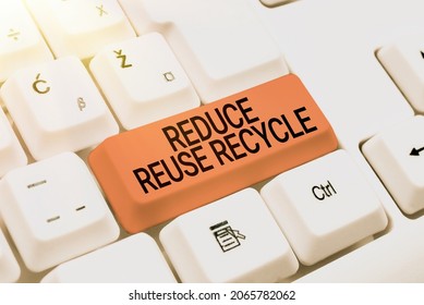 Text caption presenting Reduce Reuse Recycle. Business approach environmentallyresponsible consumer behavior Developing New Interactive Website, Editing Programming Codes