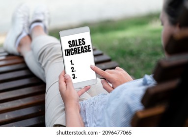Text caption presenting Sales Increase. Word Written on Grow your business by finding ways to increase sales Online Jobs And Working Remotely Connecting People Together