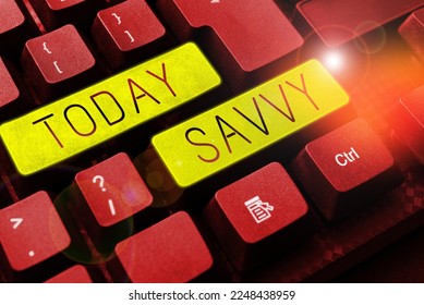 Text caption presenting Savvy. Word for having perception, comprehension in practical matters - Shutterstock ID 2248438959