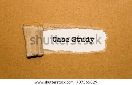The text Case Study appearing behind torn brown paper