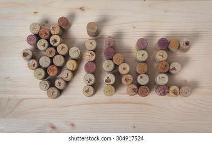 Text design of wine corks
