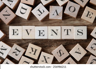 text of EVENTS on cubes