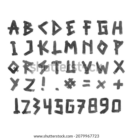 Text or font created using brush