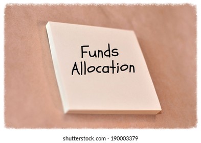 Text Funds Allocation On The Short Note Texture Background