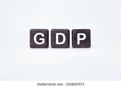 Text GDP, gross domestic product symbol. Business and growth of GDP, gross domestic product concept.