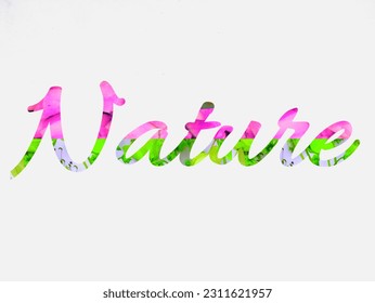 text nature design isolated on white background. - Shutterstock ID 2311621957