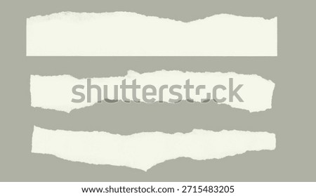 For text, notes, or advertisements, a set of ripped white notepaper pieces is placed on a gray background.