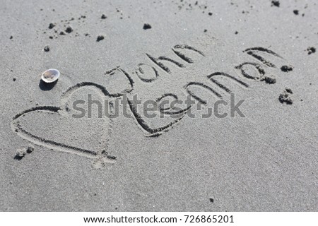 text on the beach