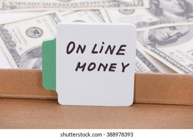 Text - on line money. Business concept. - Shutterstock ID 388978393